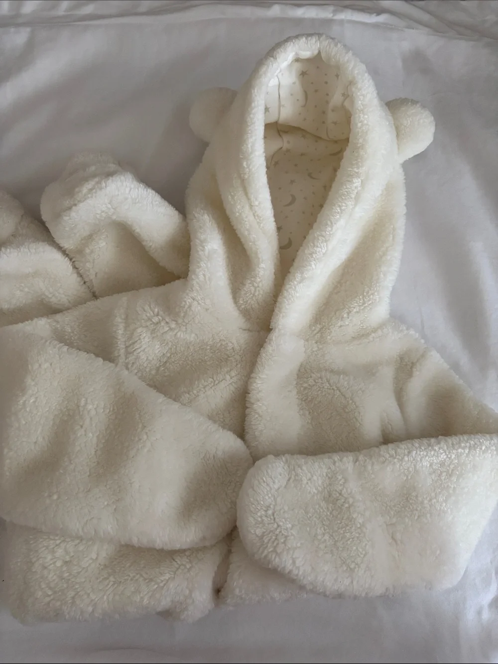 Magnetic Me Cream Sherpa Fleece Hooded Winter Bear Suit